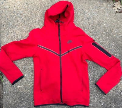 red nike tech pack mens xs jacket & pants unisex