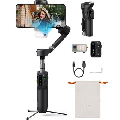 Hohem iSteady V3 AI Smartphone Gimbal w/AI Tracker & Fill Light Module in Black