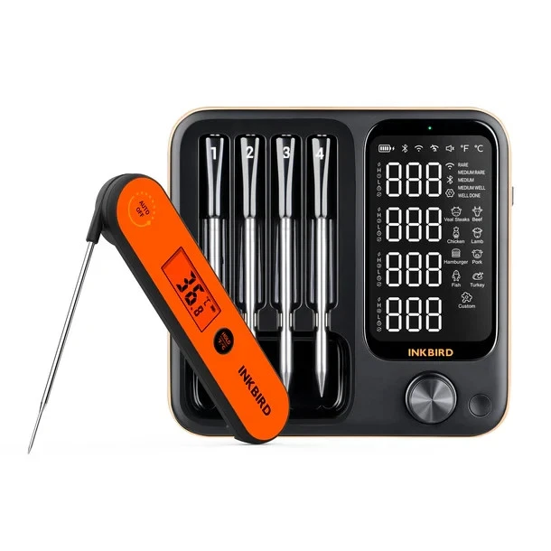Smart Wireless Meat Thermometer 4-Probe INKBIRD Instant Read IHT-1P BBQ Smoker
Opens in a new window