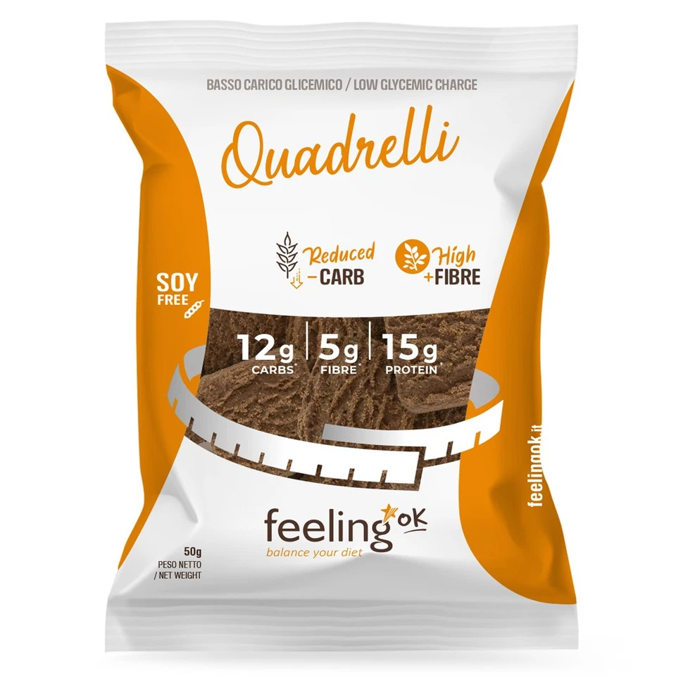 FEELING OK OPTIMIZE FEELING OK QUADRELLI + FIBRE 50 GR Cacao