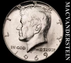 1969-D Silver Kennedy Half Dollar - Choice Gem Brilliant Unc  Lustrous  #L2643
