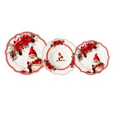 Servizio Piatti Natalizi Festive Gnome 18 pz – Cecaro Group