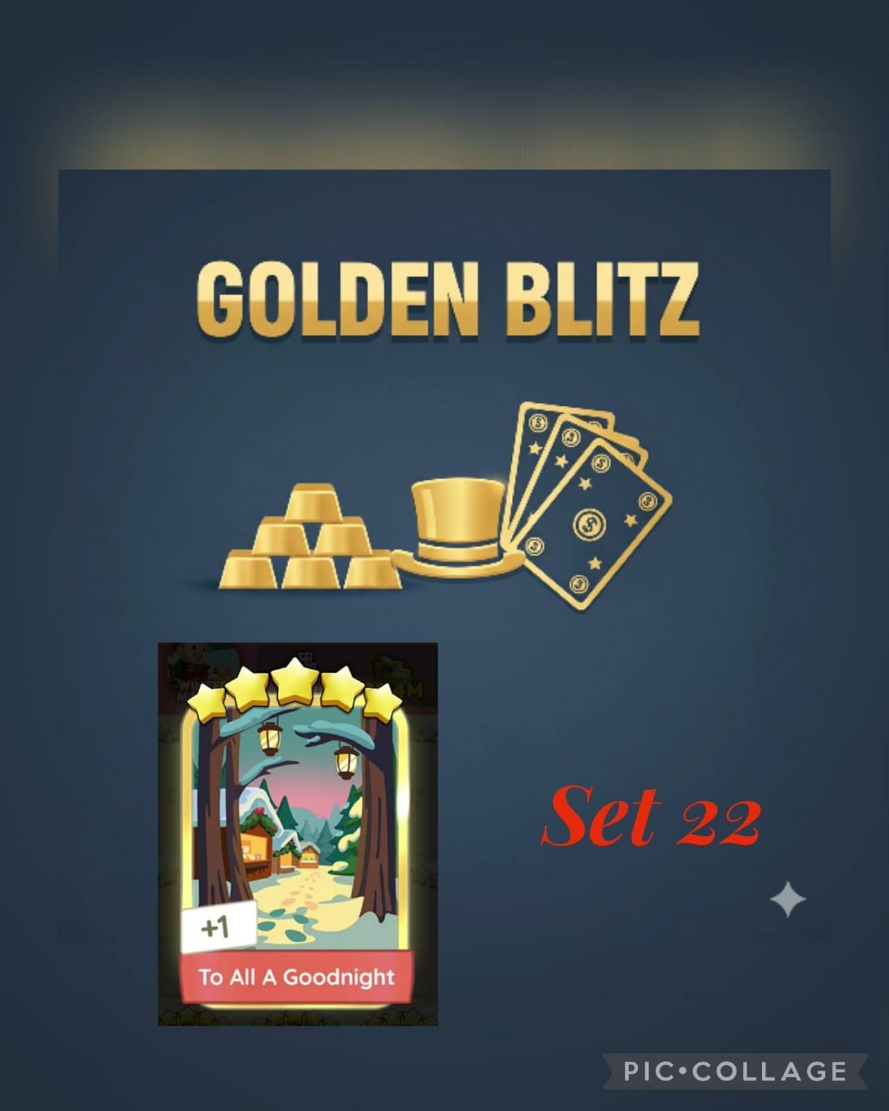 💫 Monopoly GOLDEN BLITZ STICKER GO! 5 ⭐ Sticker Frosty Fox & To All A Goodnight