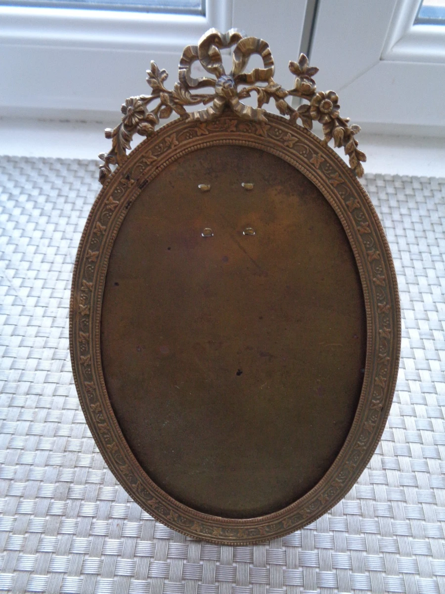 Cadre Photo Ancien En Bronze/laiton - Style Napoléon III - Taille XXL - Occasion