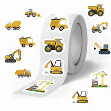 500pcs Construction Vehicle Sticker Roll Kids...