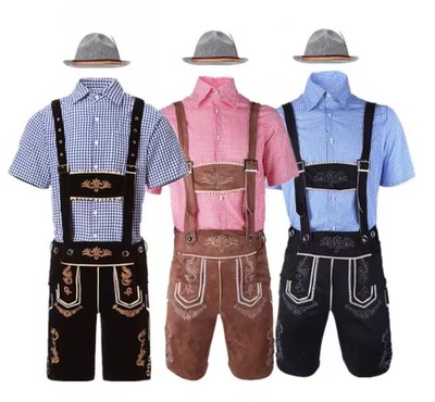 Bayerische Oktoberfest deutsches Bier Kostüm männlich Oktoberfest Lederhosen Kos