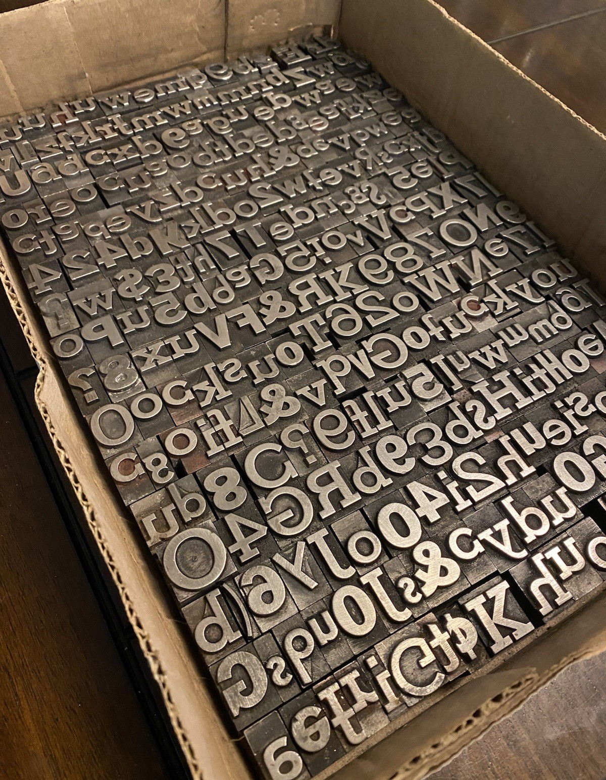 Vintage Metal Letterpress Type Set Font Lot 72pt 1" Old Style Serif 280+ Pcs