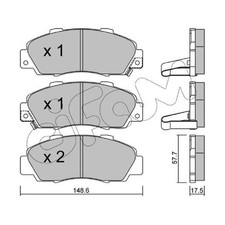 Cifam Bremsbelagsatz Bremsklötze vorne 45022S47020 45022SM5506 | 924463