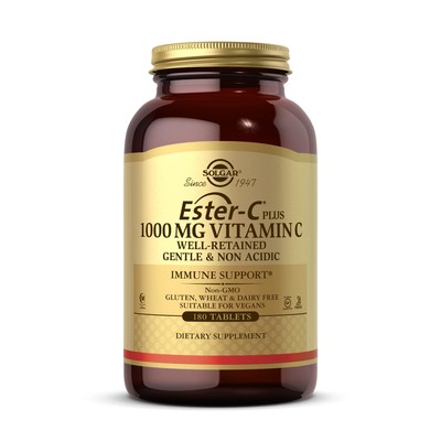 Solgar Ester C Plus 1000 mg Vitamin C Gentle on Stomach Immune Support 180 Count