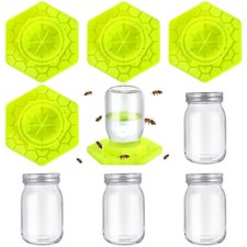 4 Pack Bee Feeder for Mason Jar Bee Watering Station Garden Silicone Sugar Wa...