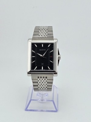 Gucci G-Timeless YA138401 Men's Stainless Steel Black Dial Watch  