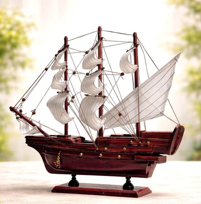Wunderschöne maritime Deko, Schiffsmodell aus Holz, Höhe: 32 cm