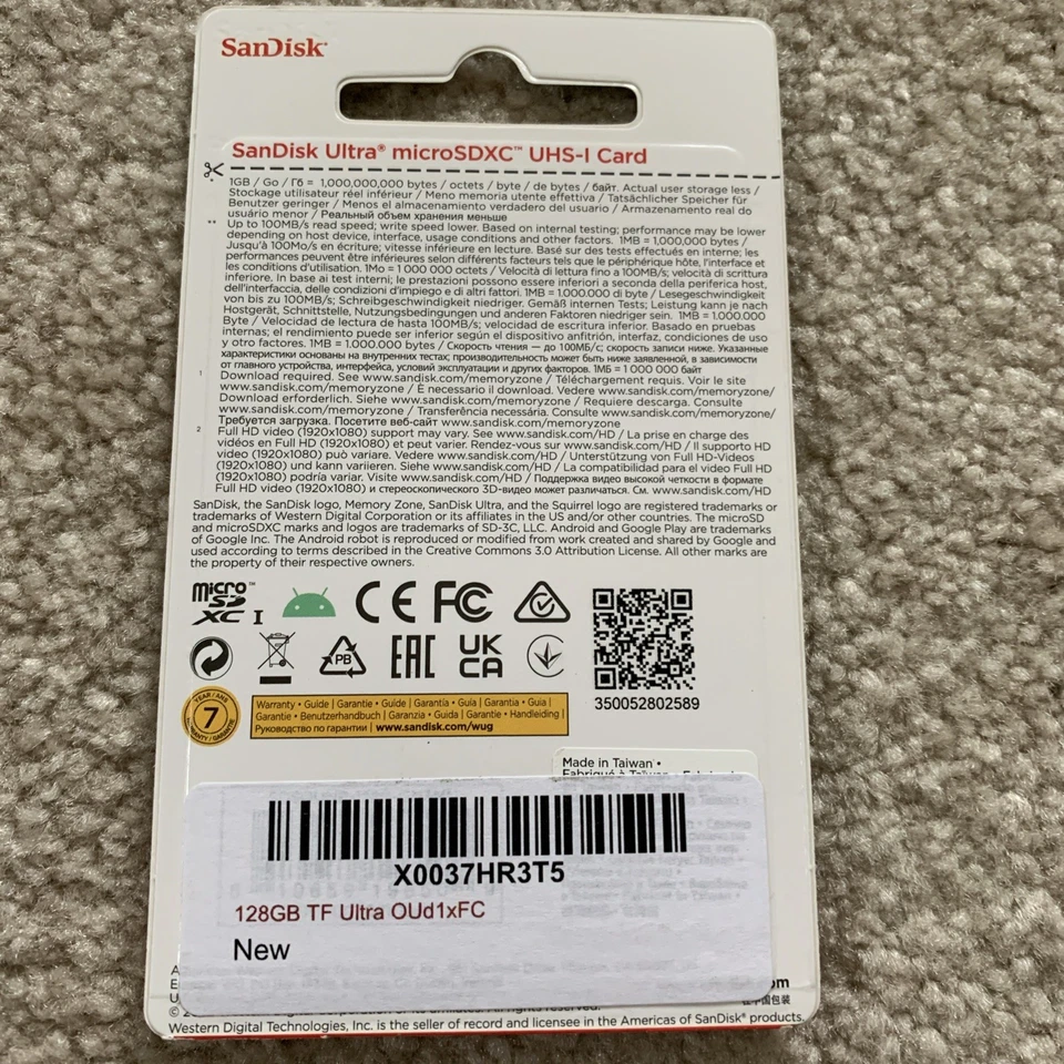 SanDisc Ultra microSDXC UHS-I 128Gb Card - Image 2 of 2