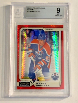 #150 Wayne Gretzky - 2018-19 O-Pee-Chee Platinum RED PRISM SP /199 - BGS 9 MINT