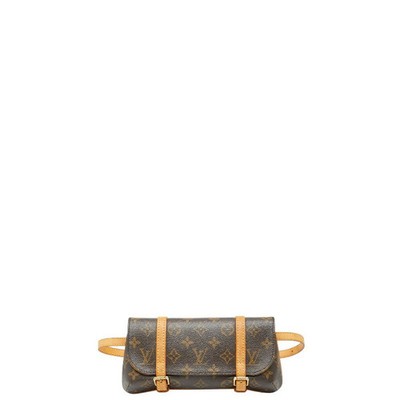 Louis Vuitton Monogram Poche Marel M51159 Waist Bag Leather Brown