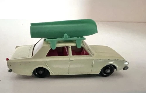 MATCHBOX LESNEY FORD CORSAIR W/BOAT-No.  45-B- 1965-1970- GOOD CAR -TAKE A LOOK