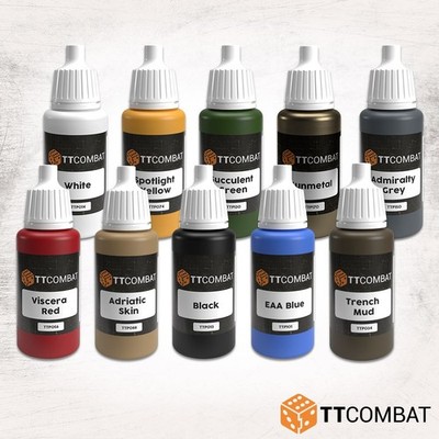TTCombat Acrylfarben Starterfarben Set - 10x 17ml Flaschen