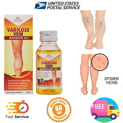 Allen Varicose Vein Massage Oil (60ml) varicose, spider veins, broken capillari