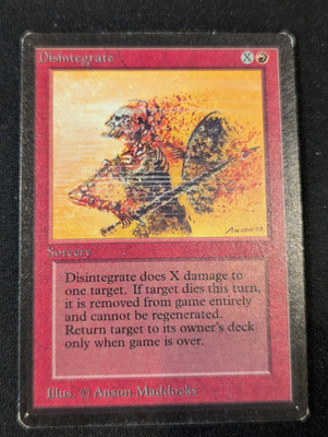 Disintegrate - Beta - Common - LP - MTG - Magic the Gathering - Red - Sorcery