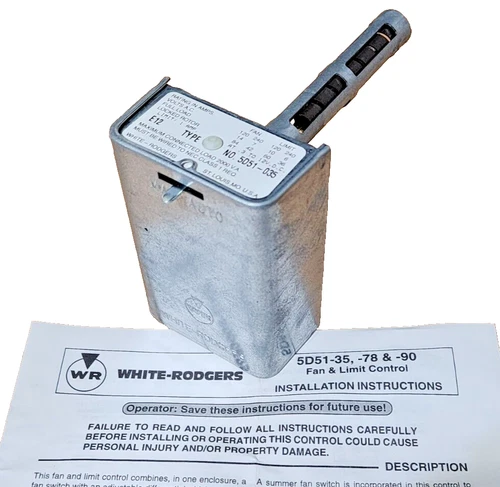 OEM Emerson 5D51-35 Universal Replacement Fan and Limit Control with 5" Element