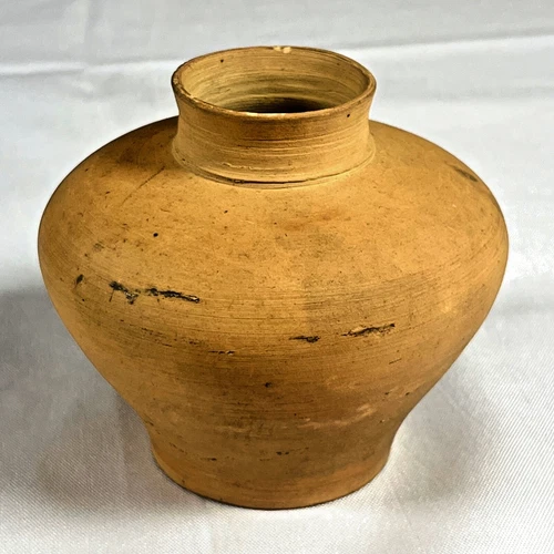 George Ohr Pottery- Hand Signed- Unglazed Vase- 3.5" Tall- Arts & Crafts Biloxi