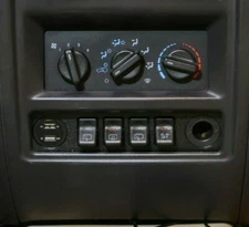 97-01 Jeep Cherokee XJ Switch Panel Fits 4 OEM Switches - Police Package