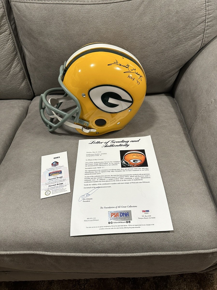 Forrest Gregg Signed F/S TK Authentic PACKERS Helmet PSA/DNA
