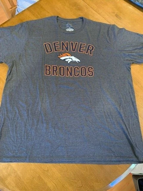 Pro Line Fanatics Denver Broncos NFL серый коротким рукавом рубашка 3XL ~ новый без ЯРЛЫКОВ - Изображение 2 из 4