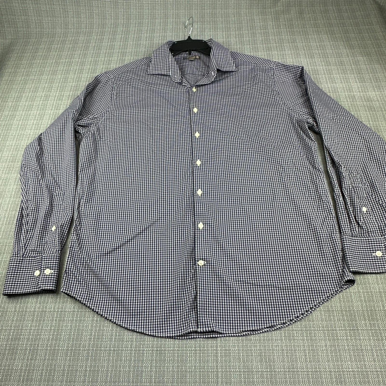 Peter Millar Summer Comfort Shirt XL Blue Check Button Up Statler Performance