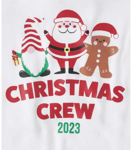 The Children’s Place Unisex Kids Cotton/Fleece Pajamas XL 14 Ruby/Red White Xmas - Picture 2 of 3