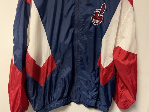 Vintage STARTER Cleveland Indians Guardians MLB Baseball Windbreaker Jacket XL - Picture 2 of 10