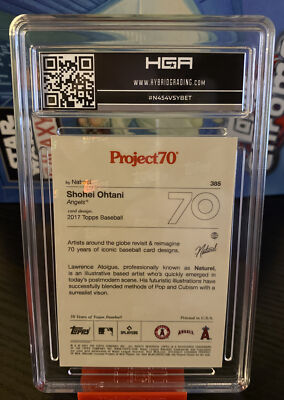 2021 Topps PROJECT 70 #385 Shohei Ohtani HGA 9.5 大谷 翔平 CUSTOM LABEL