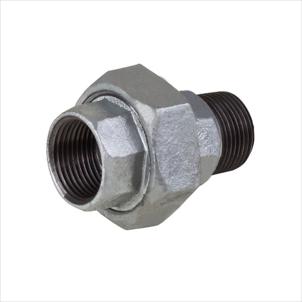 Rohr Verschraubung 1 1/2 11/2 Zoll Ig/Ag DN40 Temperguss Fitting Verzinkt-image