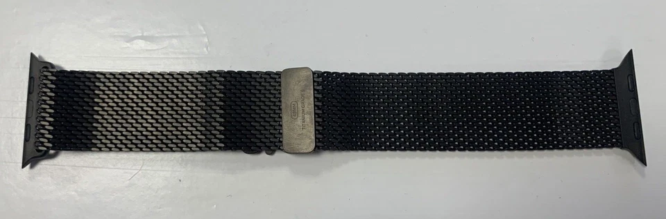 Apple Watch Ultra Titanium Milanese Loop 49mm (42/44/45) Genuine OEM Black L - Image 2 of 4