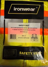IRONWEAR SAFETY VEST 1287FR-LZ-RD (Size Large)