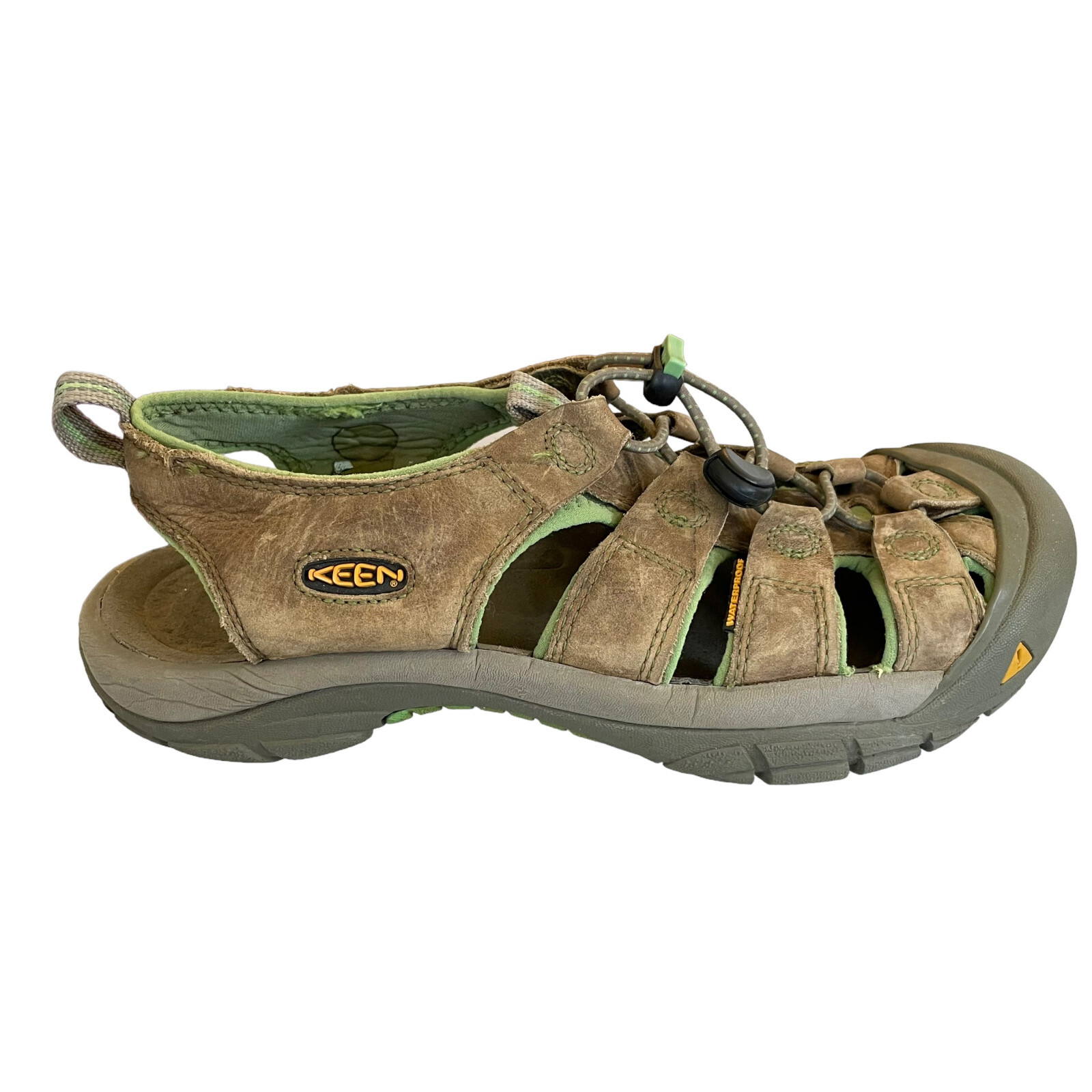 Sandali Keen Newport donna US 10 EU 40 5 pelle marrone verde scarpa acqua