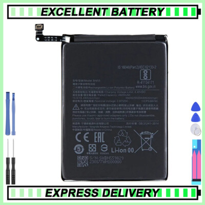for XIAOMI Redmi Note 9S BN55 Battery Replacement 4920mAh