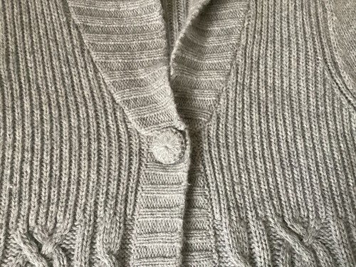 Womans Ladies Short Sleeve Chunky Knit Angora Mix Cardigan Size 16 TU - Picture 7 of 13