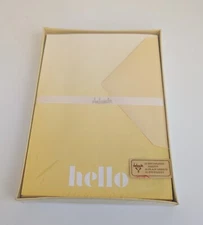 Ambassador stationery vintage ombre yellow “hello” Hallmark USA box set NEW