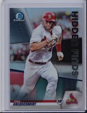 Paul Goldschmidt 2020 Bowman Hidden Finds Insert Chrome Refractor Cardinal HF-PG