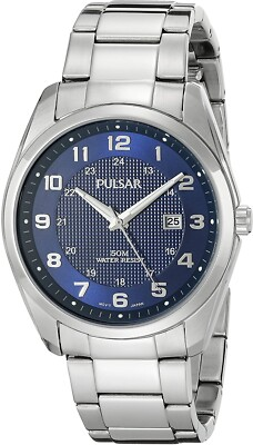 #ad NEW* Pulsar Men#x27;s PH9069 Analog Display Analog Quartz Silver Watch MSRP $115 $51.75