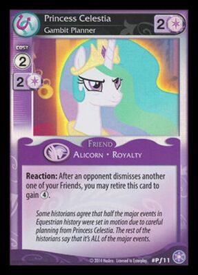 1x  Princess Celestia, Gambit Planner - PF12 Near Mint The Crystal Games