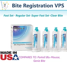 1-10/Bx Dental VPS Impression Bite Registration Material Regular Set,  Fast Set