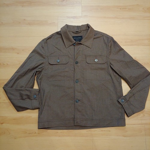 Allsaints Men's Arlo Jacket Brown Plaid Size M
