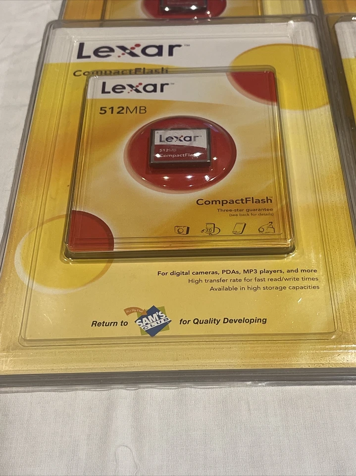 NUEVA Tarjeta CompactFlash Lexar 512 MB - CF512-231 Lote de 4 Foto 2 de 4