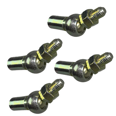 Qty 4 Swivel Straight Ball Socket with Ball Stud. Thread M6x10 Both ends
