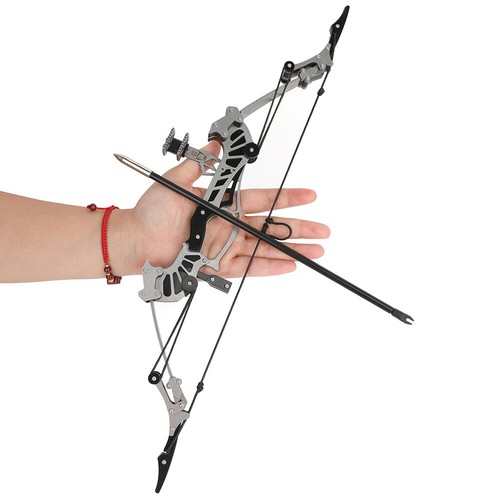 16.4" Archery Mini Compound Bow Arrow 16lbs Pocket Bow Kid Toy Gift Target Paper - Picture 7 of 19