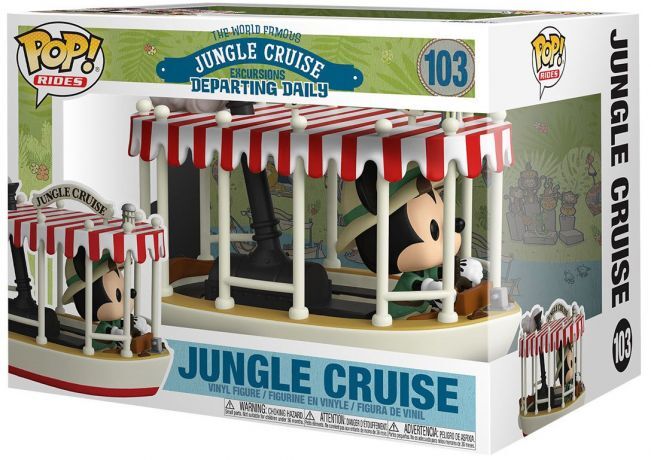 Figurine Funko Pop 103 Jungle Cruise Skipper Mickey avec Bateau de Collection 15cm