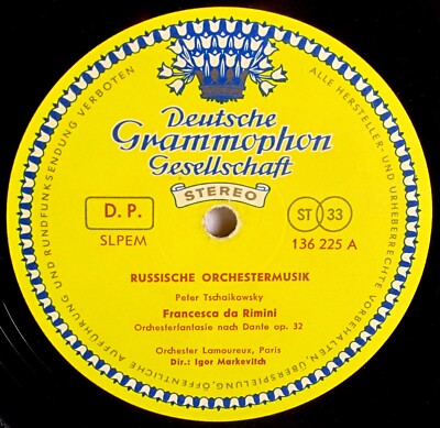 DGG RED STEREO TULIP 1960 Russian Orchestral Music MARKEVITCH
