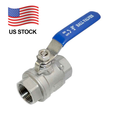 SS316 Stainless Steel 3/4'' inch Ball Valve FULL Port for Water Oil Gas US STOCK